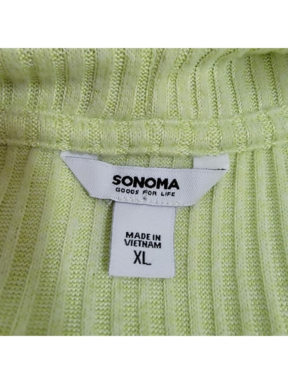 Sonoma Chartreuse Lightweight Cowlneck Sweater Size XL EUC - Picture 4 of 9